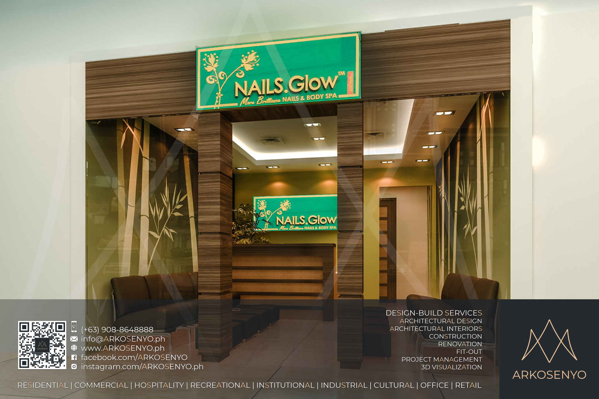 Commercial Arch’l. Interior Design-Build – Nails.Glow